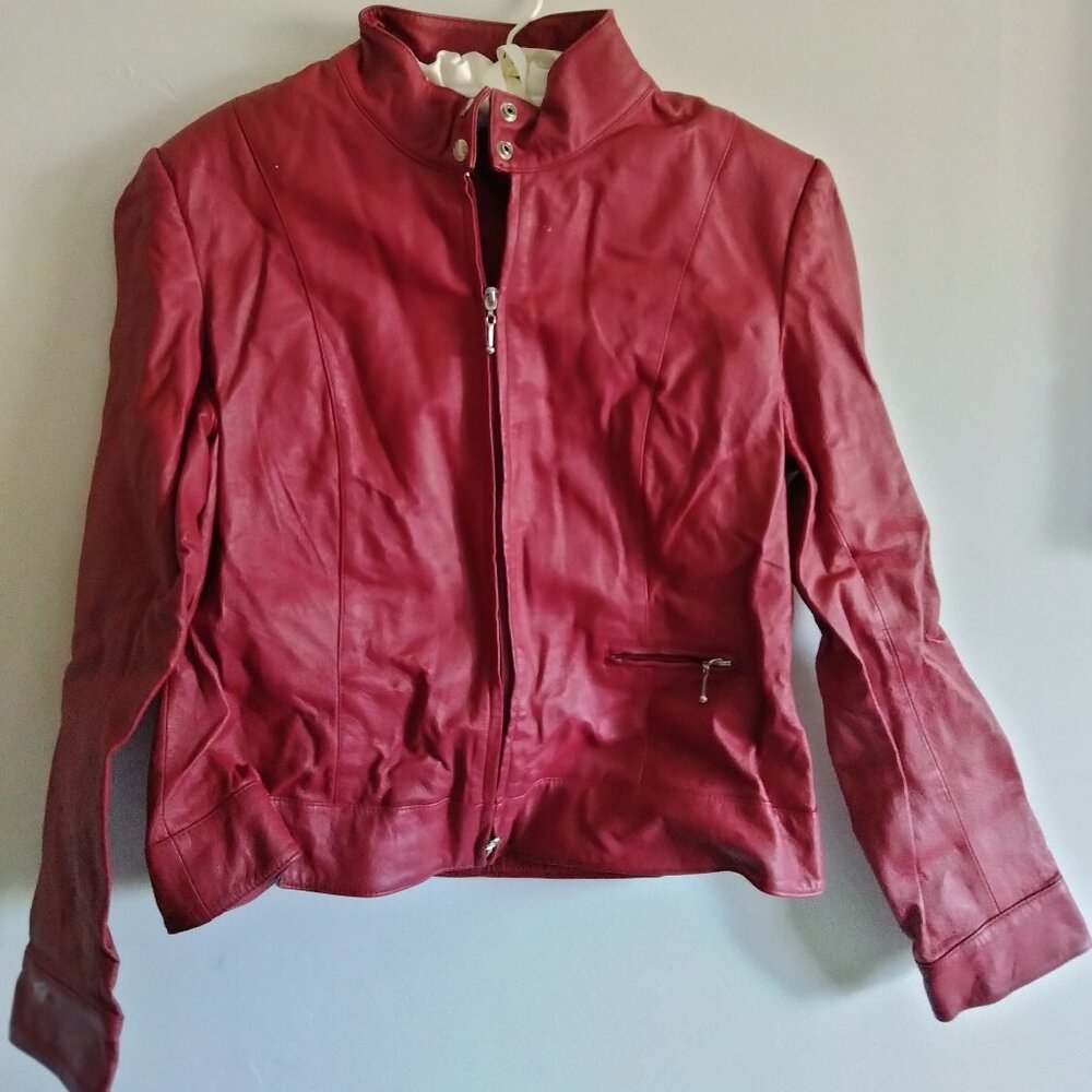 Newport News Red Leather Jacket